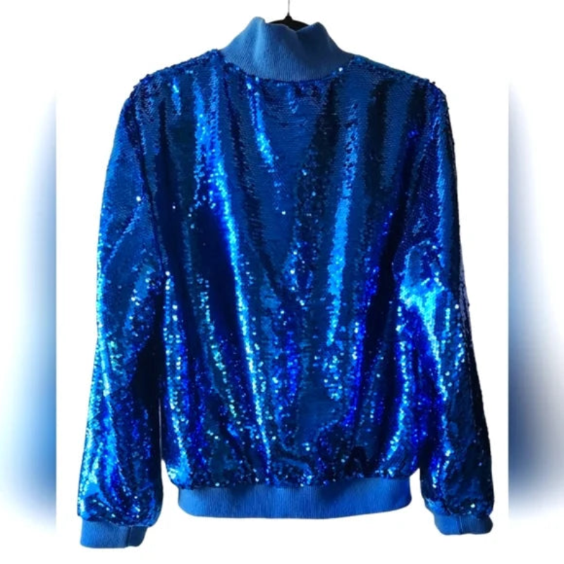 Los Angeles Chargers Cuce Powder Blue Sequins Jacket