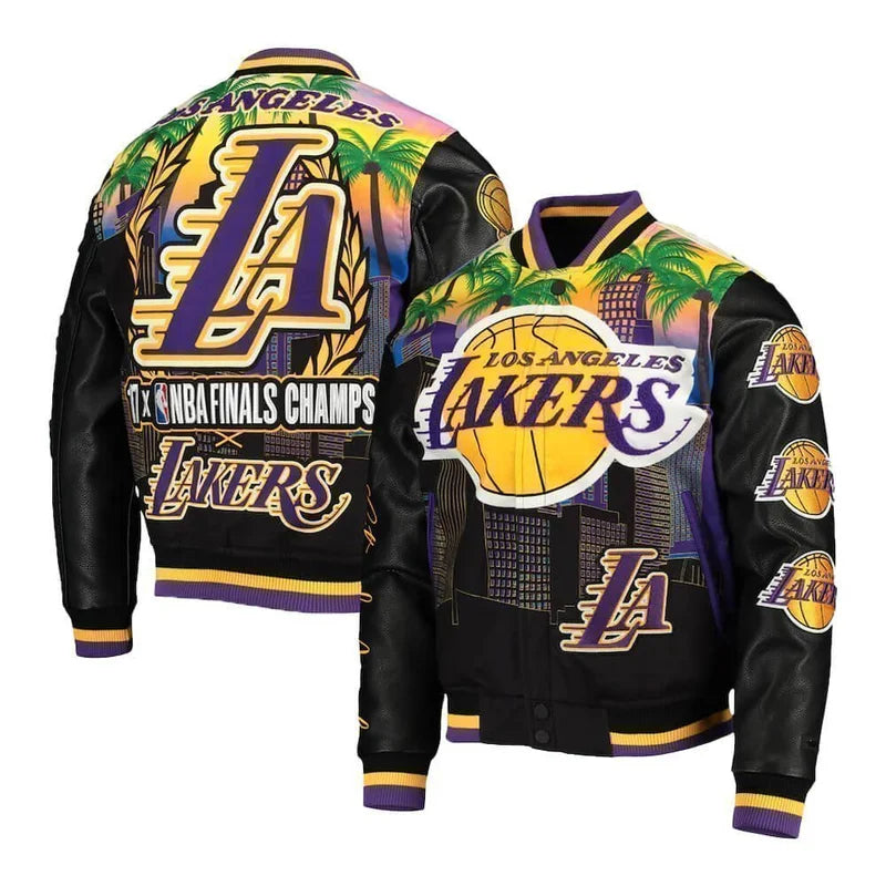 Los Angeles Lakers Remix Multicolor Varsity Jacket