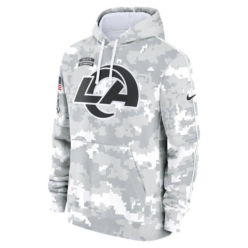 Los Angeles Rams 2024 Arctic Camo Flag Hoodie