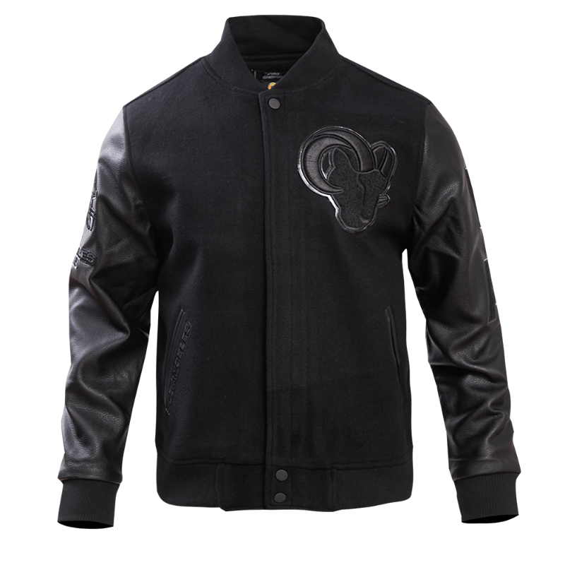 Los Angeles Rams Triple Black Varsity Jacket