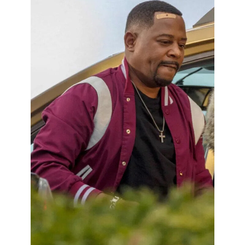 Martin Lawrence Maroon Versity Jacket-Bad Boys Ride or Die 2024