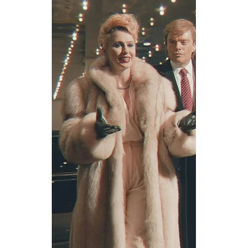 Maria Bakalova The Apprentice 2024 Fur Coat