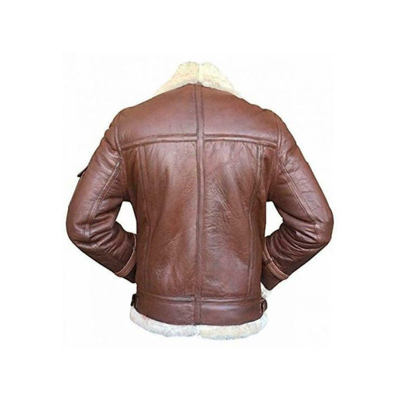 Mens RAF B3 Aviator Shearling Bomber Jacket