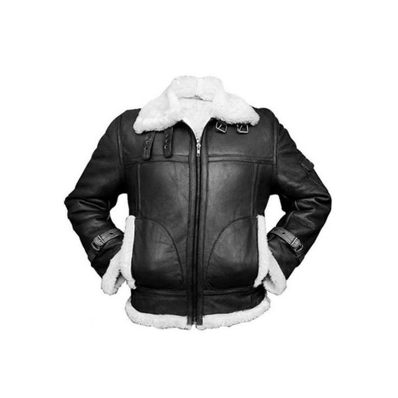 Mens RAF B3 Aviator Shearling Bomber Jacket