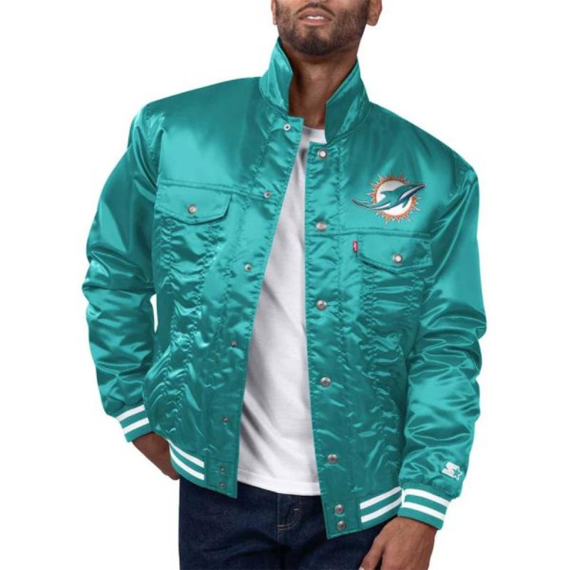 Miami Dolphins Silver Tab Trucker Jacket