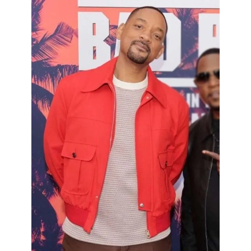 Will Smith Red Bomber Jacke Bad Boys Ride Or Die