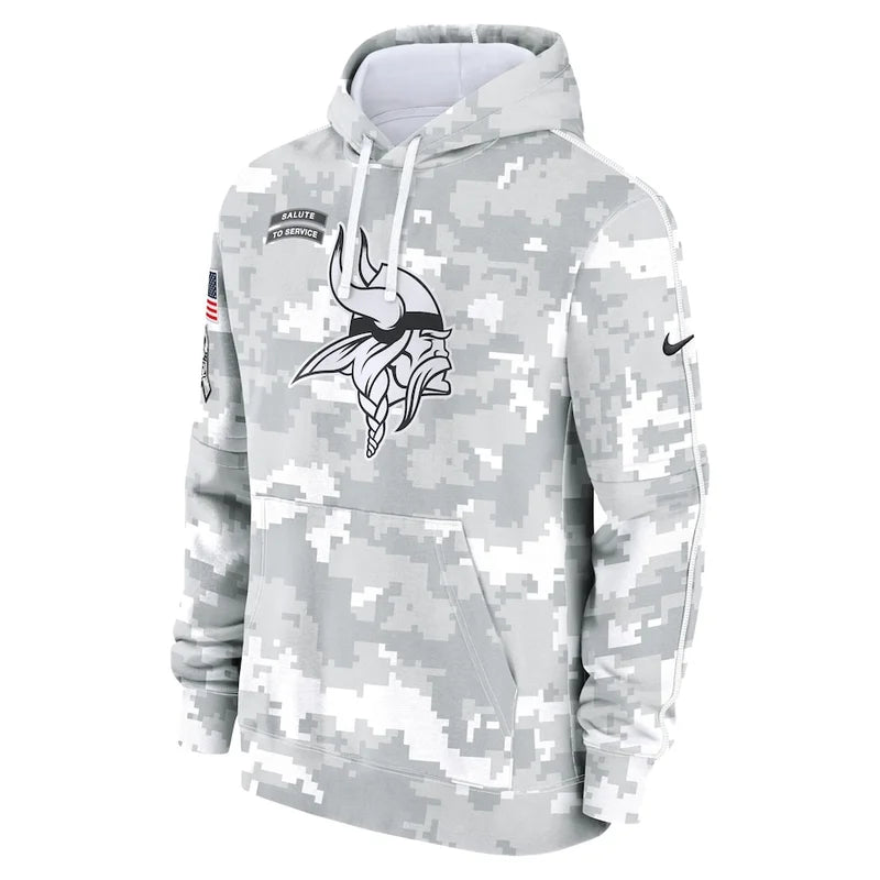 Minnesota Vikings 2024 Arctic Camo Flag Hoodie