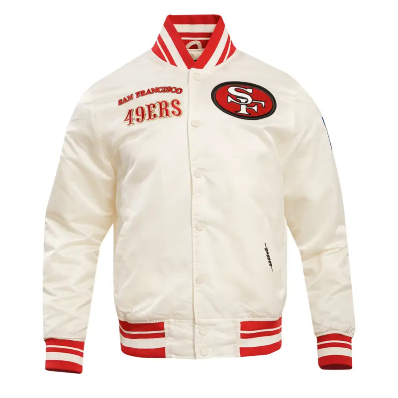 NFL San Francisco 49ers Retro Classic Men's Rib Satin Jacket