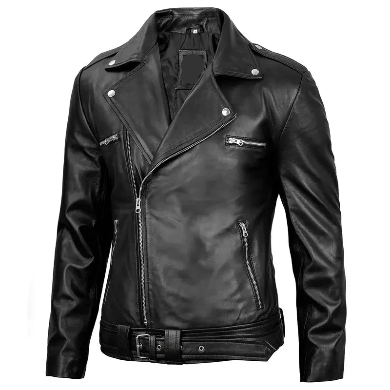 Negan Real Leather Biker Men's Black Jacket