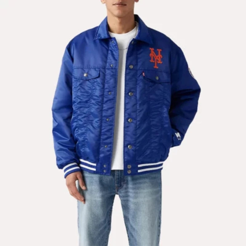 New York Mets Blue Trucker Jacket