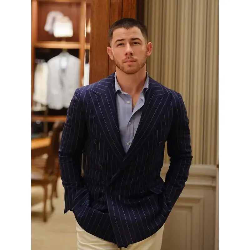 Nick Jonas 2024 Olympics Stripe Blazer