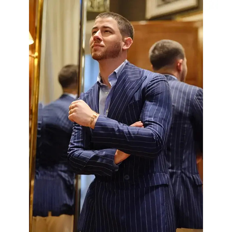 Nick Jonas 2024 Olympics Stripe Blazer