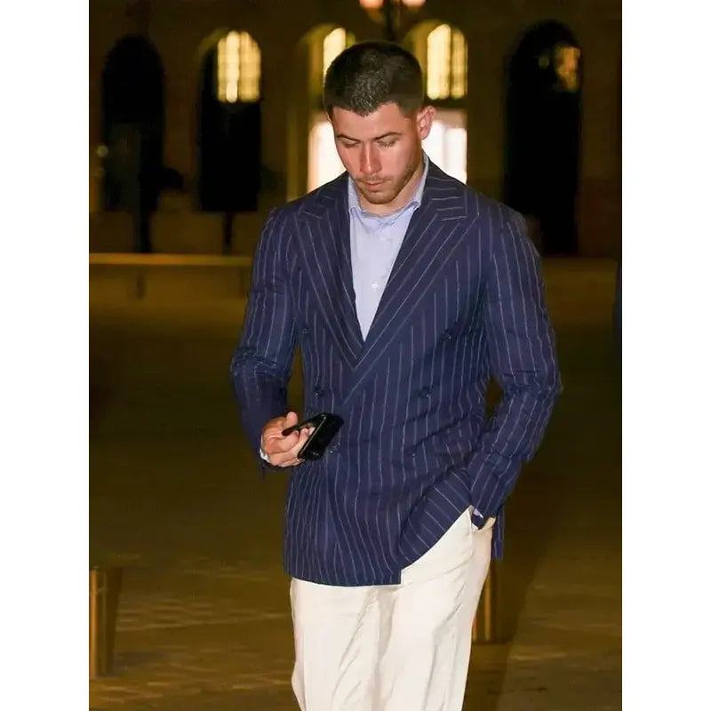 Nick Jonas 2024 Olympics Stripe Blazer