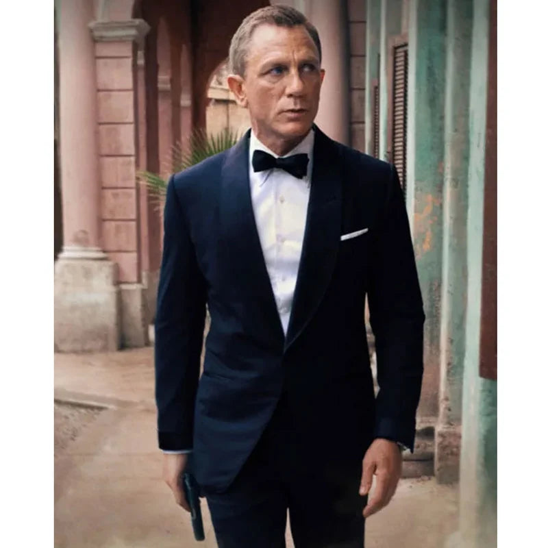 No Time To Die Daniel Craig Navy Blue Blazer