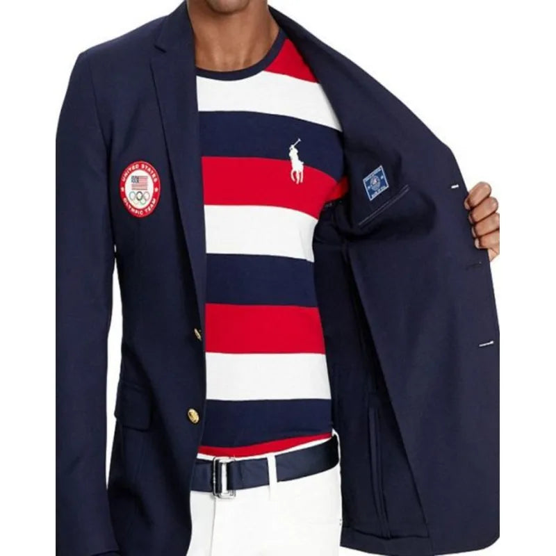 Team Usa Olympic 2021 Navy Blazer Jacket