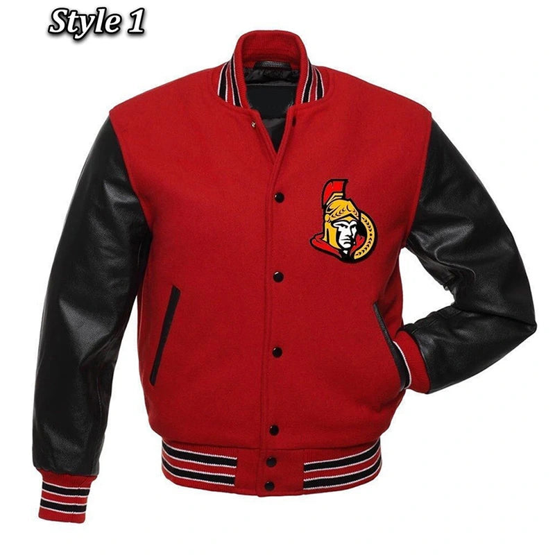 Ottawa Senators Rare Wool / Leather Varsity Jacket