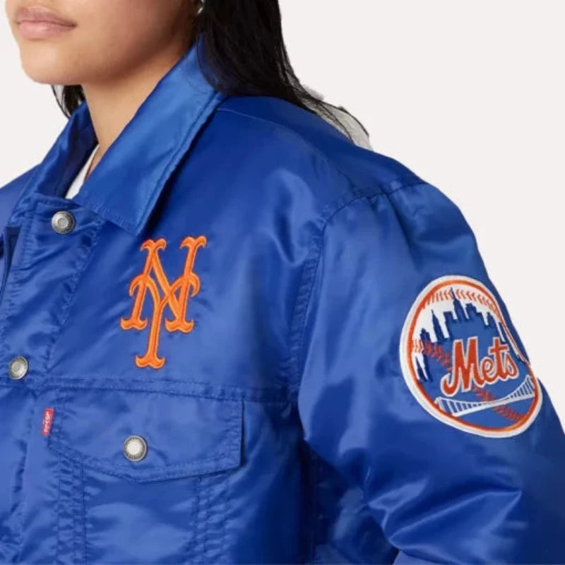 New York Mets Blue Trucker Jacket