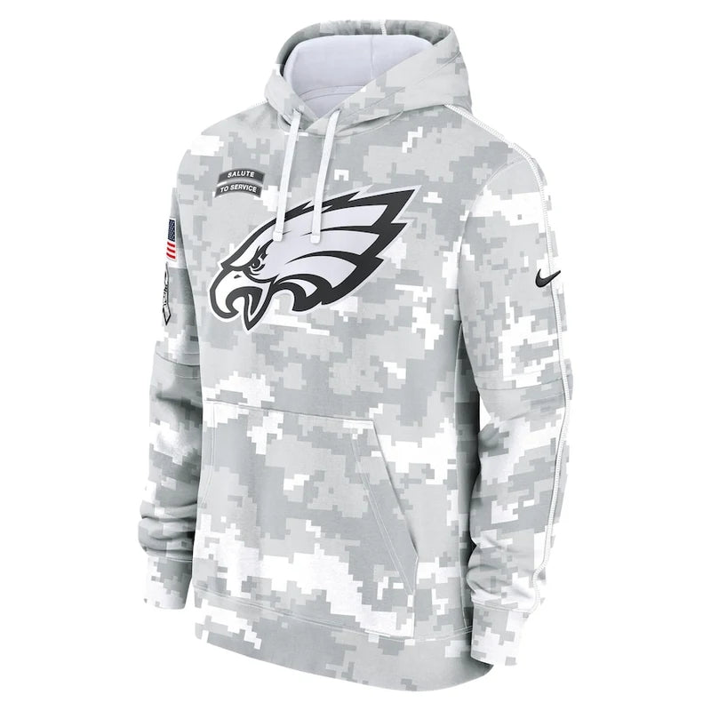 Philadelphia Eagles 2024 Arctic Camo Flag Hoodie