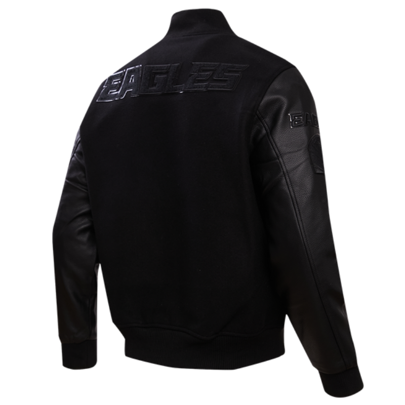 Philadelphia Eagles Triple Black Varsity Jacket