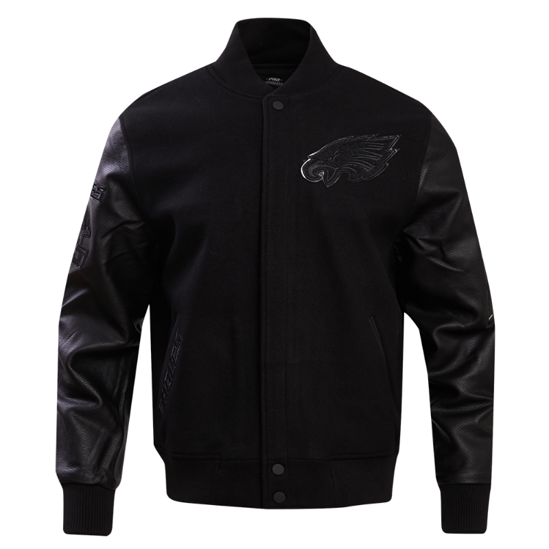 Philadelphia Eagles Triple Black Varsity Jacket