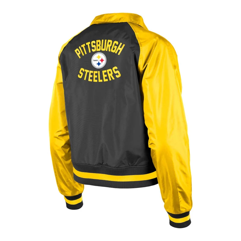 Pittsburgh Steelers Coaches Raglan Full-Snap Jacket