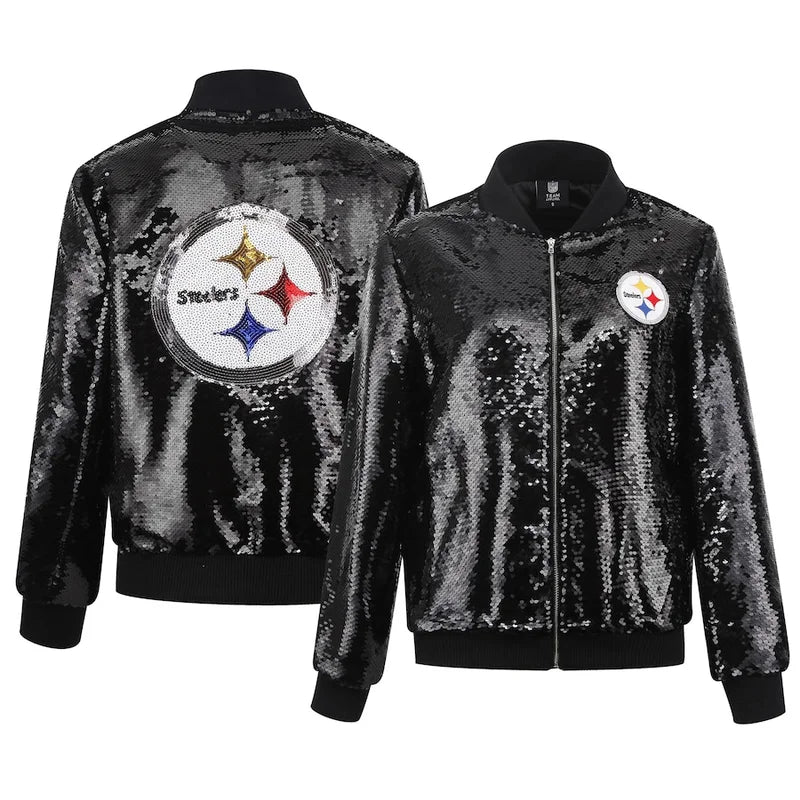 Pittsburgh Steelers Cuce Full-Zip Sequin Jacket