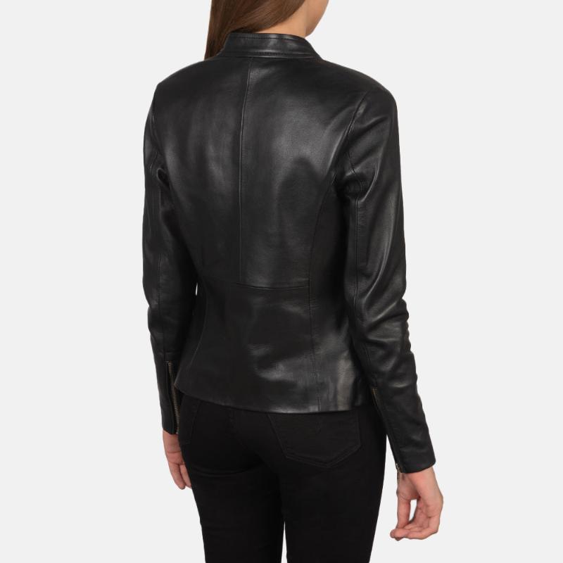 Rave Black Women's Leather Biker Jacket