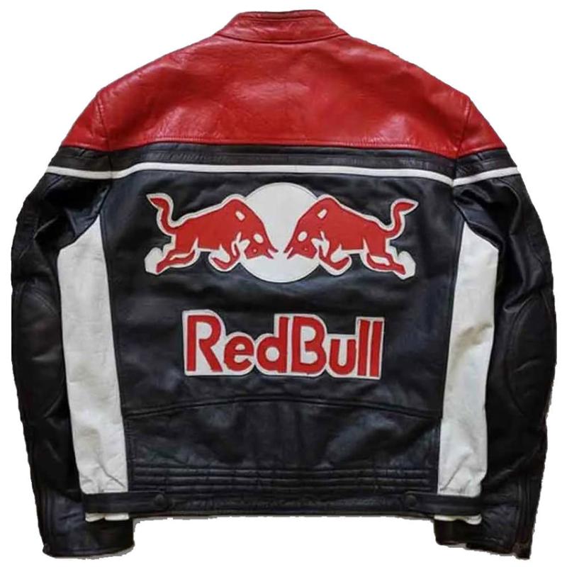 Red Bull Racing Black & Red Unisex Leather Jacket