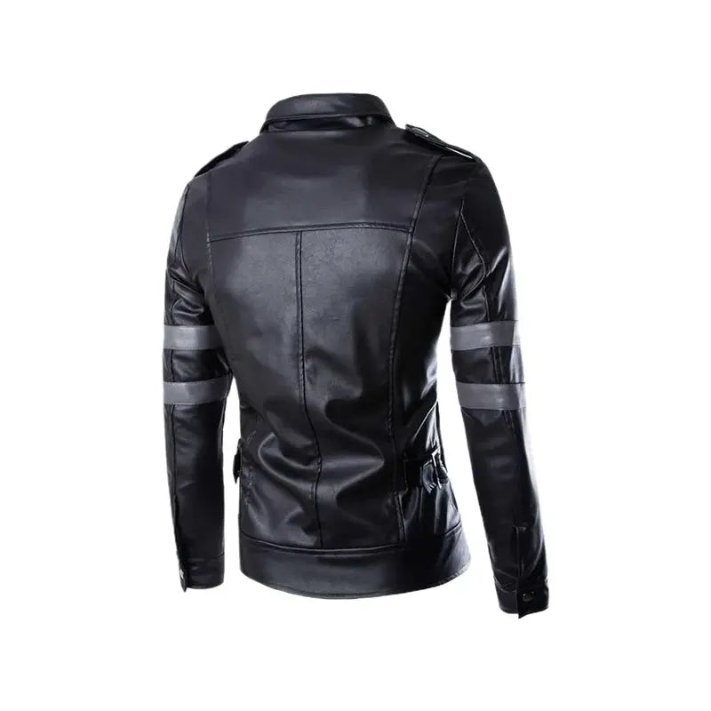 Resident Evil Leon Kennedy Leather Black Jacket