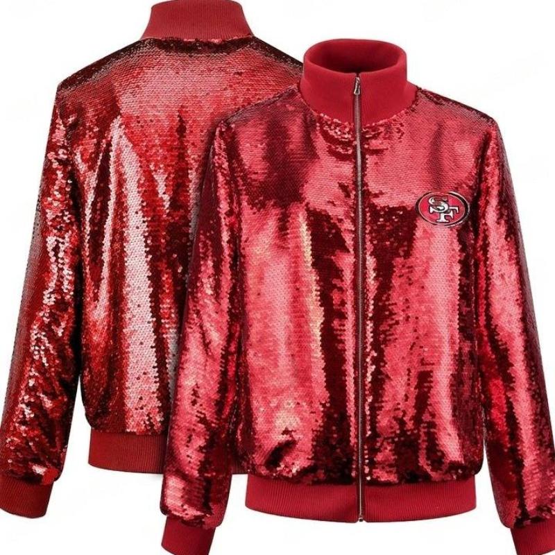 San Francisco 49ers Red Sequins Jacket