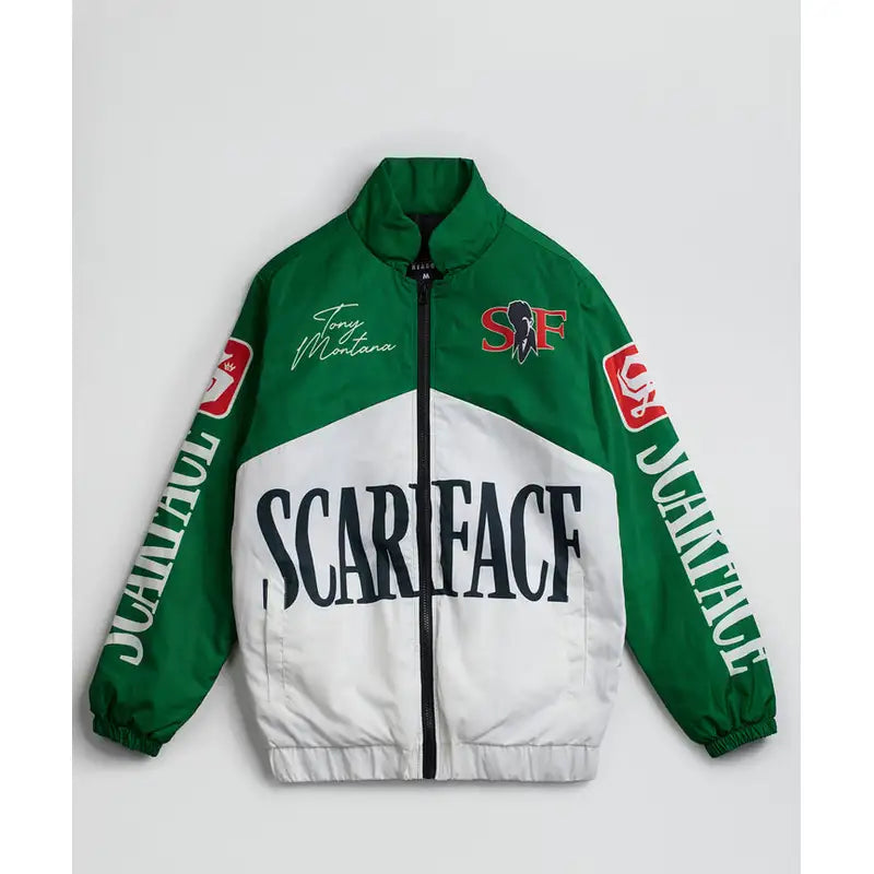 Scarface Green White Racing Jacket