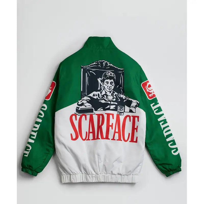 Scarface Green White Racing Jacket