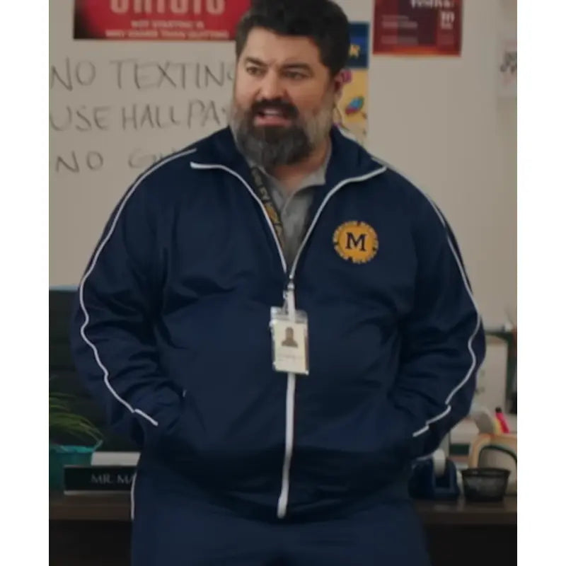 Movie English Teacher 2024 Sean Patton Blue Fleece Jacket