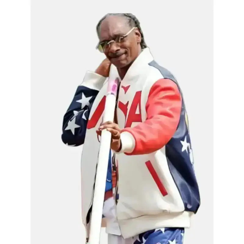 Snoop Dogg U.S.A 2024 Olympics Leather Jacket