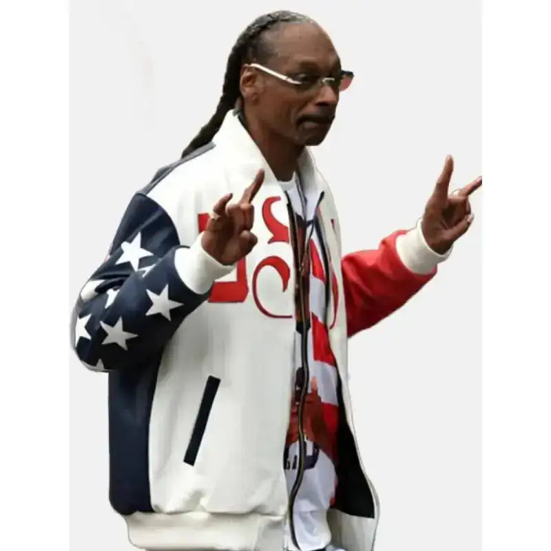 Snoop Dogg U.S.A 2024 Olympics Leather Jacket