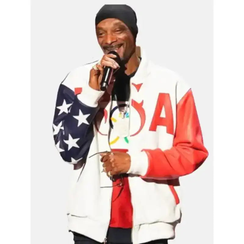 Snoop Dogg U.S.A 2024 Olympics Leather Jacket