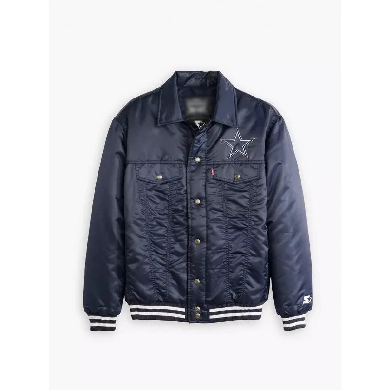 Starter X Cowboys Blue Bomber Jacket