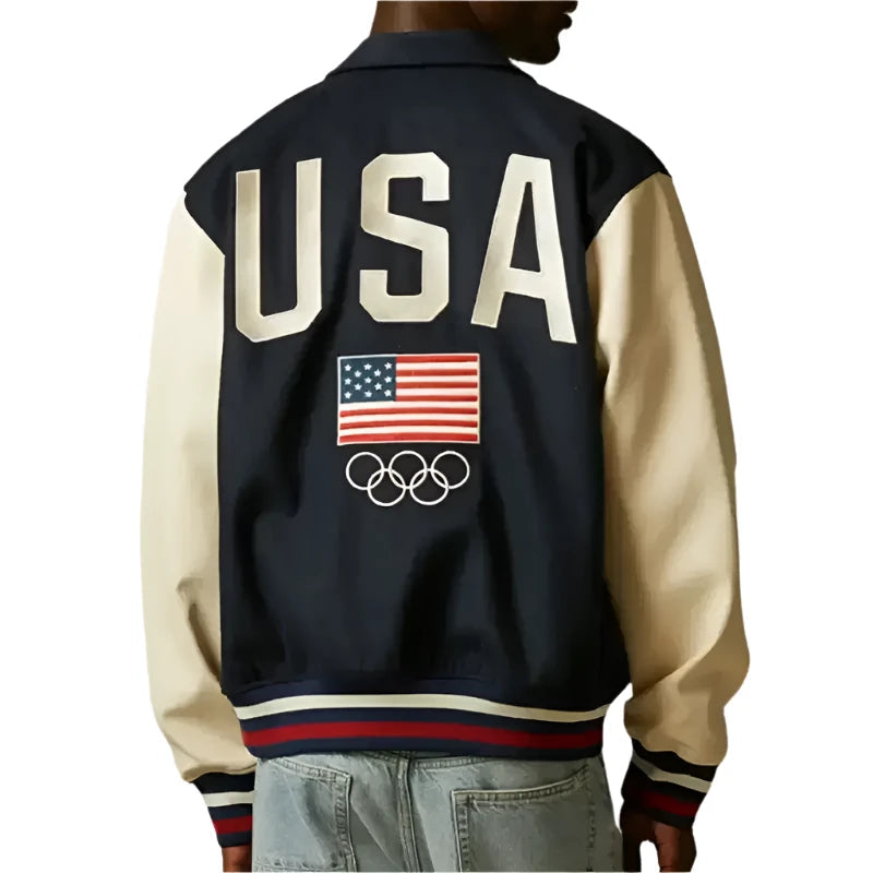 Team USA Olympic 2024 Wool Varsity Jacket