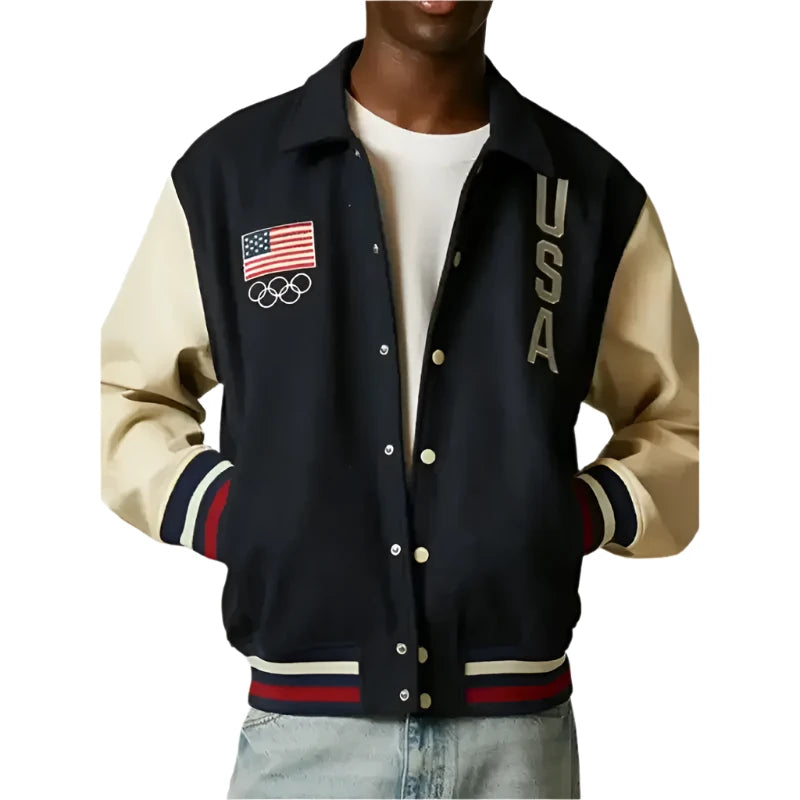 Team USA Olympic 2024 Wool Varsity Jacket