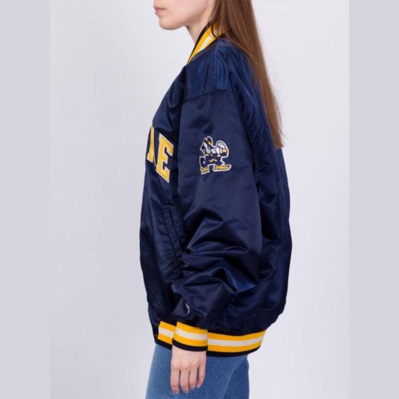 90’s University of Notre Dame Blue Satin Jacket