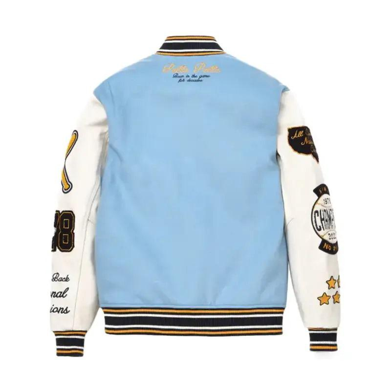 Pelle Pelle Blue Varsity letterman jacket