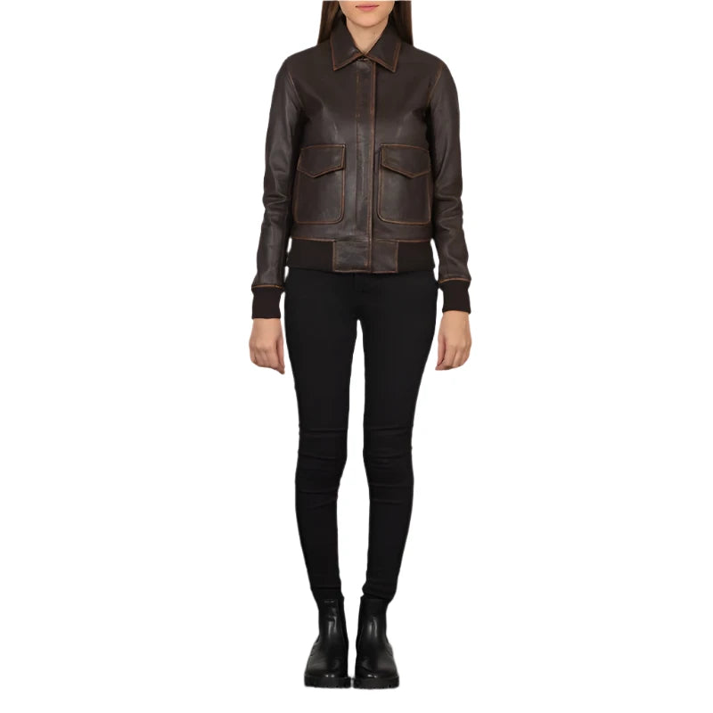 Westa A-2 Real Leather Bomber Jacket