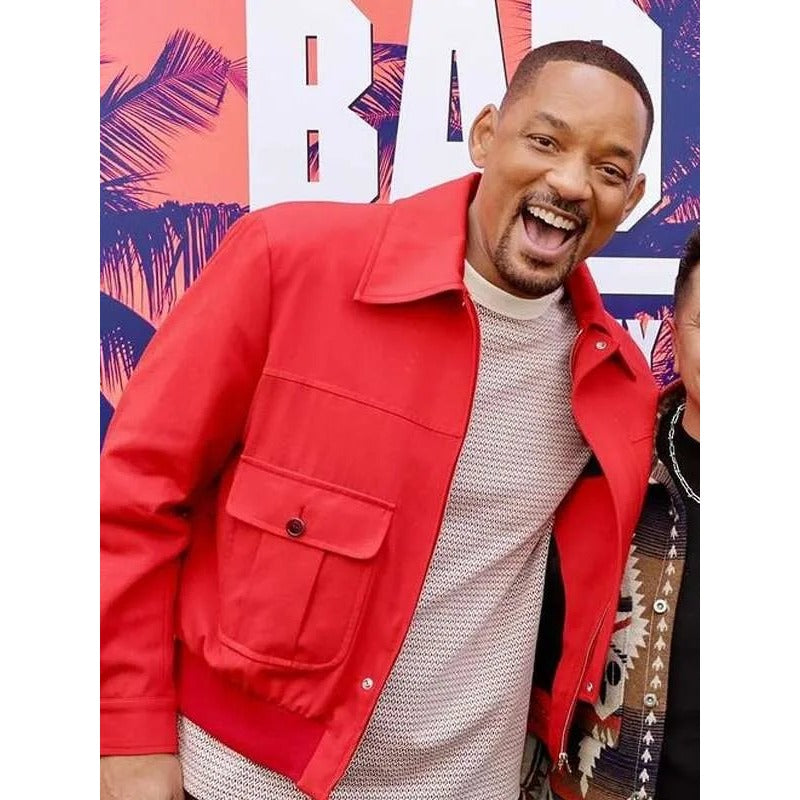 Will Smith Red Bomber Jacke Bad Boys Ride Or Die