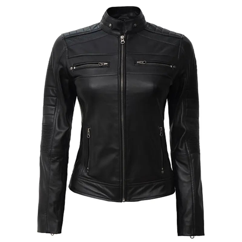 Slim Fit Leather Women's Jacket