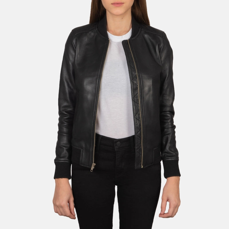 Bliss Leather Bomber Jacket