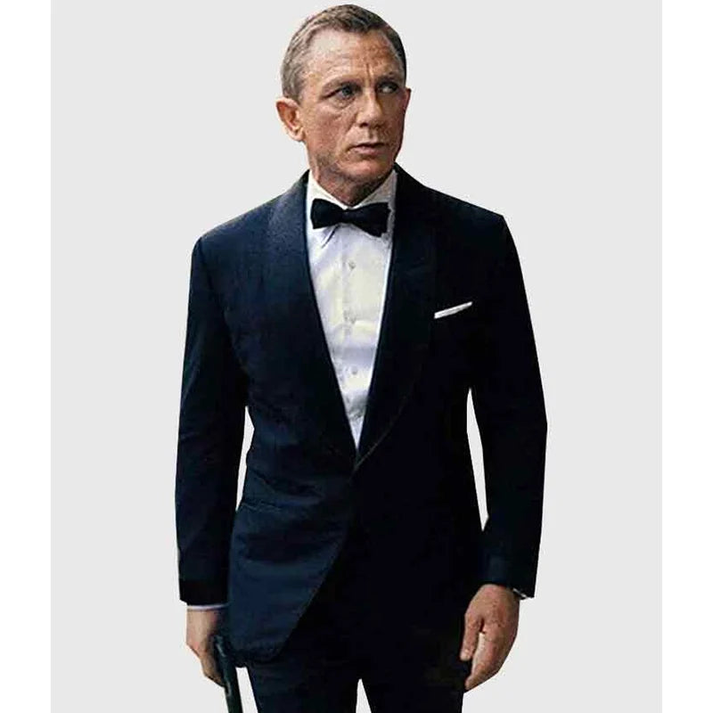 No Time To Die Daniel Craig Navy Blue Blazer