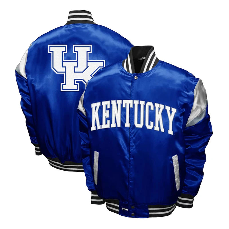 Franchise Club Kentucky Wildcats Power White | Royal Satin Jacket