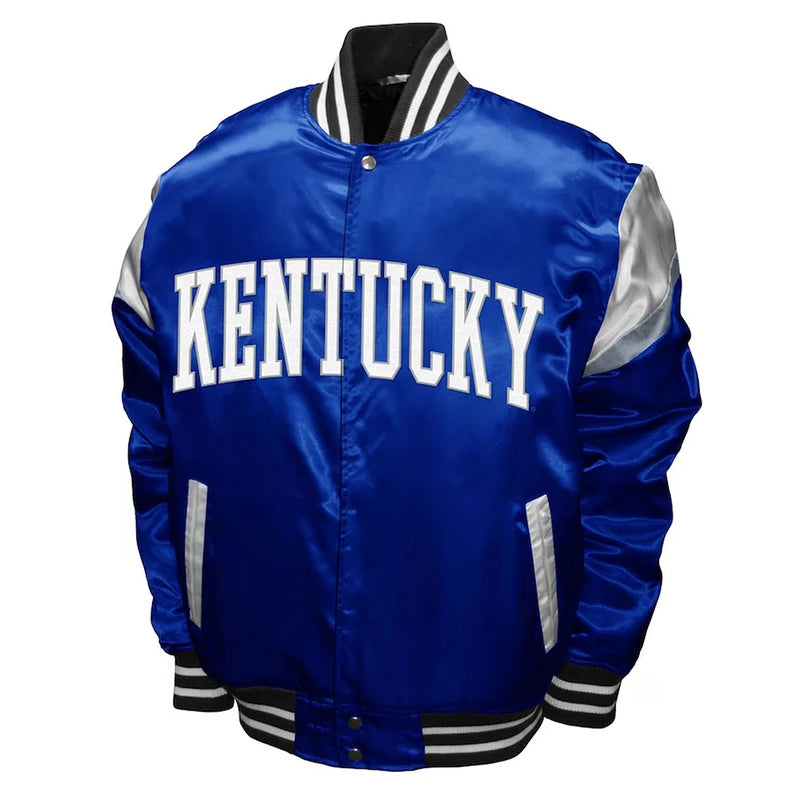 Franchise Club Kentucky Wildcats Power White | Royal Satin Jacket