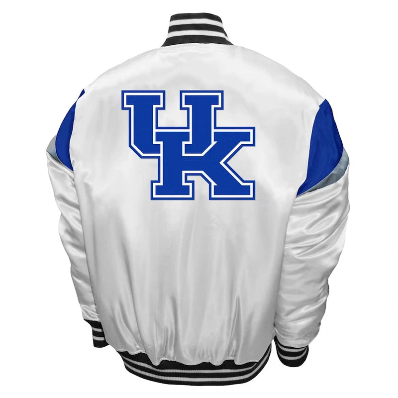 Franchise Club Kentucky Wildcats Power White | Royal Satin Jacket