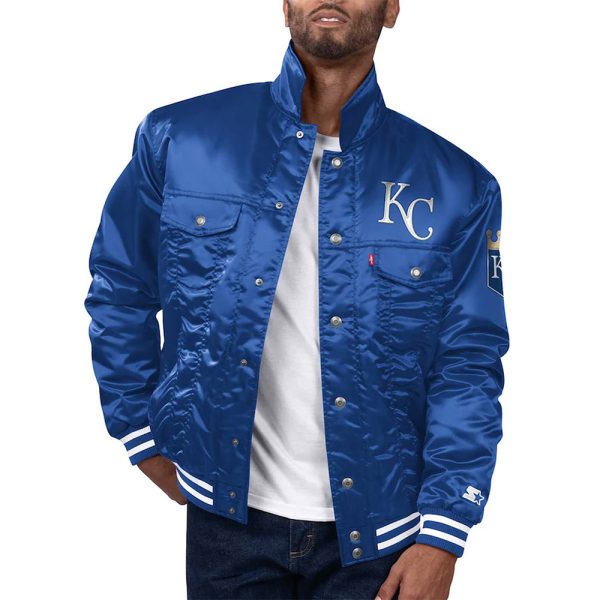 Kansas City Royals Royal Silver Tab Royal Trucker Jacket